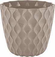 Горшок для цветов с фиксируемым поддоном InGreen коллекция Wave, пластиковый, 2,5л, 175мм, 175х175х160 (IG6502)