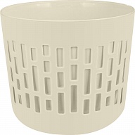 Горшок для цветов Plast Team BERGEN, со вставкой с дренажными отверстиями, 0,7л, D115мм, 145х145х125 (PT4022)